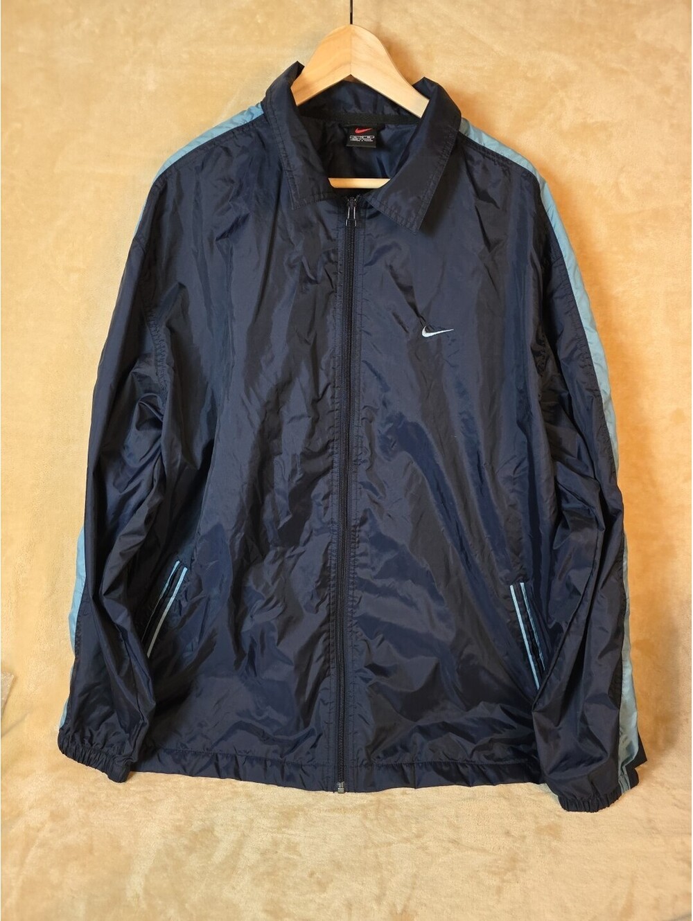 Nike Unisex Windbreaker Jacket Blue Full Zip Long Sleeve